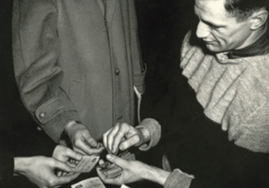 Submitting chapel attendance vouchers, 1940
